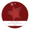Circle Star with String Christmas Hang Tag